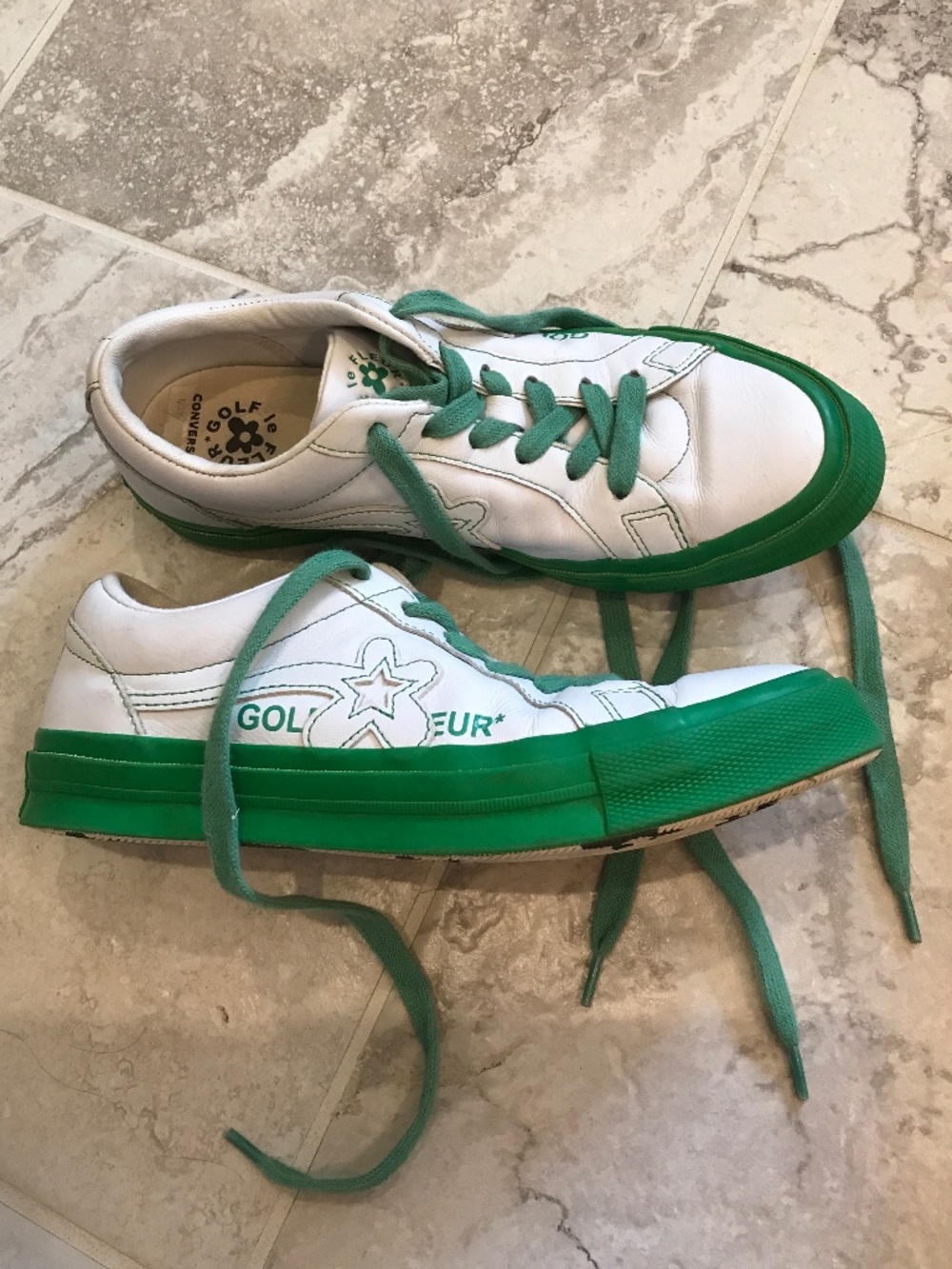 Converse Golf de Fleur Green and White Sneakers Women’s 9 Men’s 7